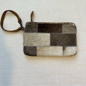 MYRA BAGS CowHide Patchwork Wallet / Clutch / Wristlet